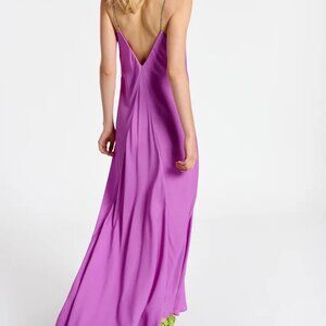 ESSENTIEL ANTWERP Purple Dapple Slip Dress in Pourpre